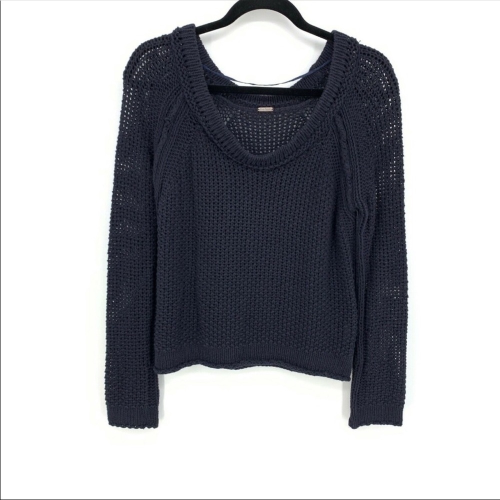 Free People Long Sleeved Open Knit Sweater